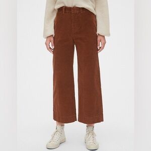 GAP Wide Leg Corduroy Crop Pants